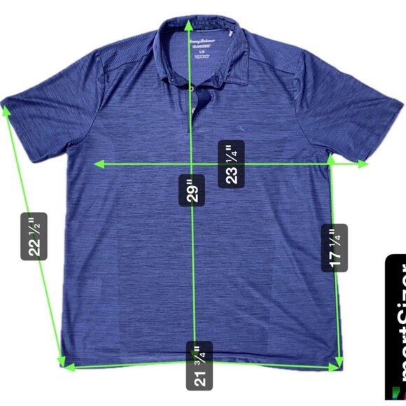 Tommy Bahama Shirt Polo Mens L Island Zone Performance Golf Dark Blue - Picture 5 of 5